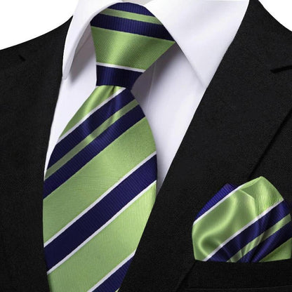 Funki Findz | Neckties | Men's Classic Striped Jacquard Tie Set