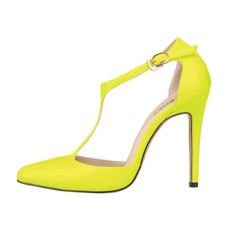 Funki Findz | Shoes | Women's Super High  Heel T-Strap Stilettos