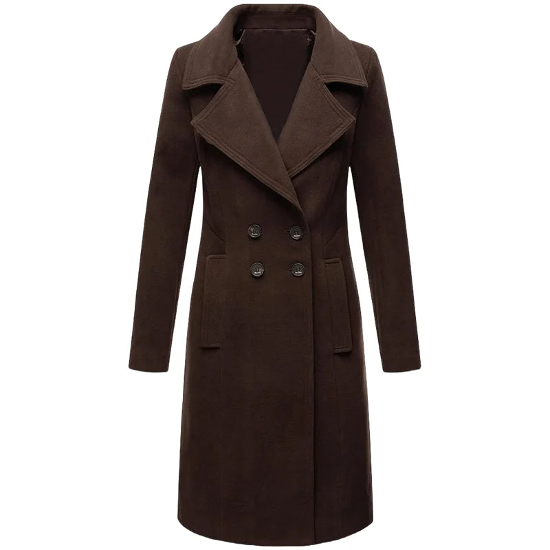 Funki Findz | Jackets | Women's Slim Fit Double Breast Overcoat