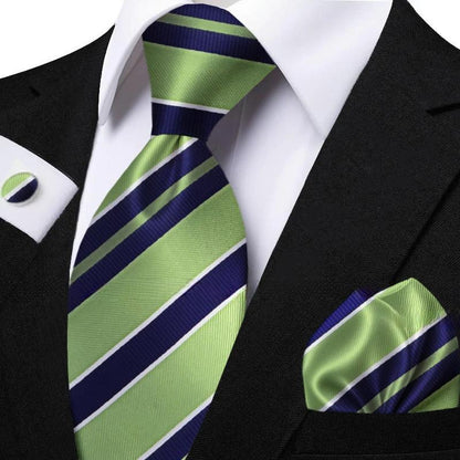Funki Findz | Neckties | Men's Classic Striped Jacquard Tie Set