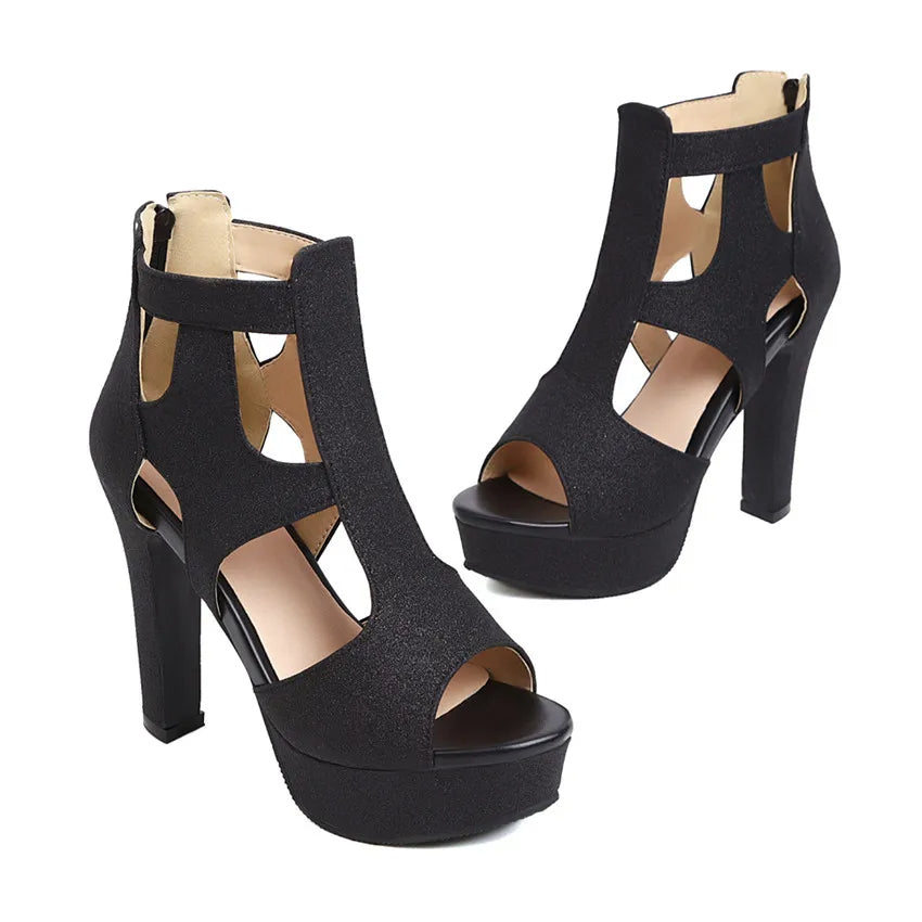 Funki Findz | Shoes | Women's Shimmery High Platform Sandals
