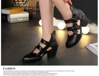 Funki Findz | Shoes | Women's Gothic Leather Low Heel Wedges
