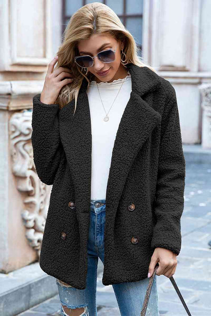 Funki Findz | Jackets | Women's Full Lapel Collar Sherpa Coat