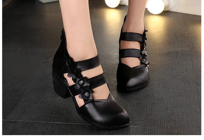 Funki Findz | Shoes | Women's Gothic Leather Low Heel Wedges