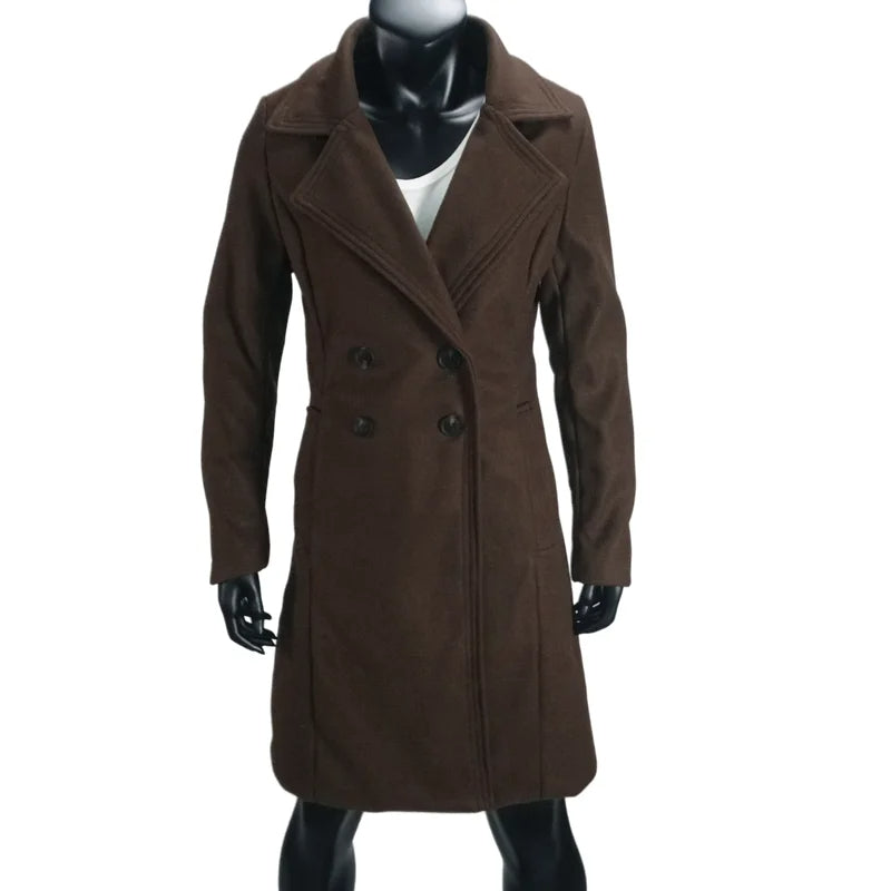 Funki Findz | Jackets | Women's Slim Fit Double Breast Overcoat