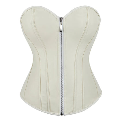 Funki Findz | Lingerie | Women's Faux Leather Zip Up Corset