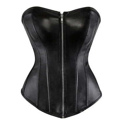 Funki Findz | Lingerie | Women's Faux Leather Zip Up Corset
