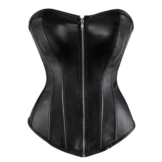 Funki Findz | Lingerie | Women's Faux Leather Zip Up Corset