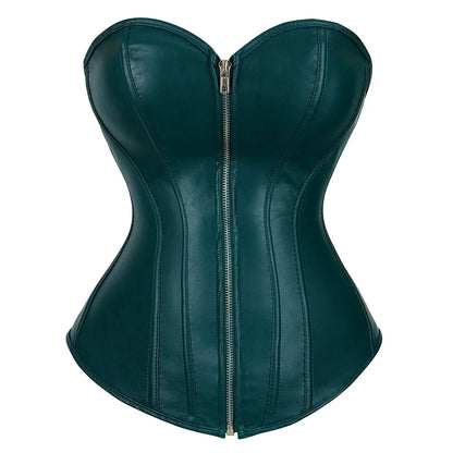 Funki Findz | Lingerie | Women's Faux Leather Zip Up Corset