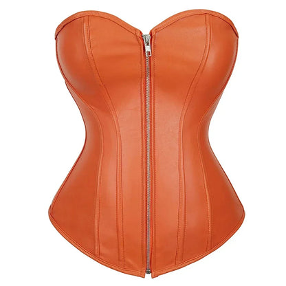 Funki Findz | Lingerie | Women's Faux Leather Zip Up Corset