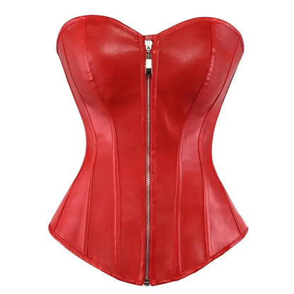 Funki Findz | Lingerie | Women's Faux Leather Zip Up Corset