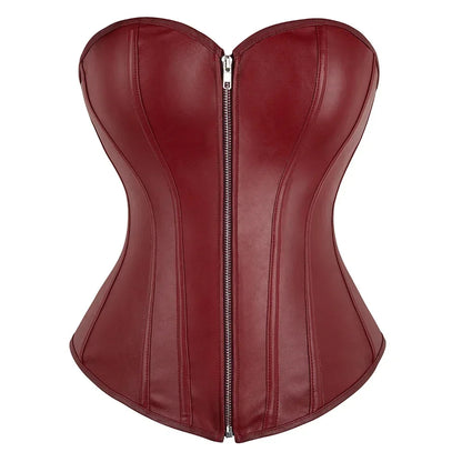 Funki Findz | Lingerie | Women's Faux Leather Zip Up Corset