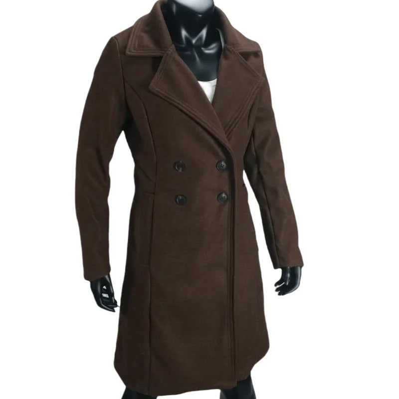 Funki Findz | Jackets | Women's Slim Fit Double Breast Overcoat