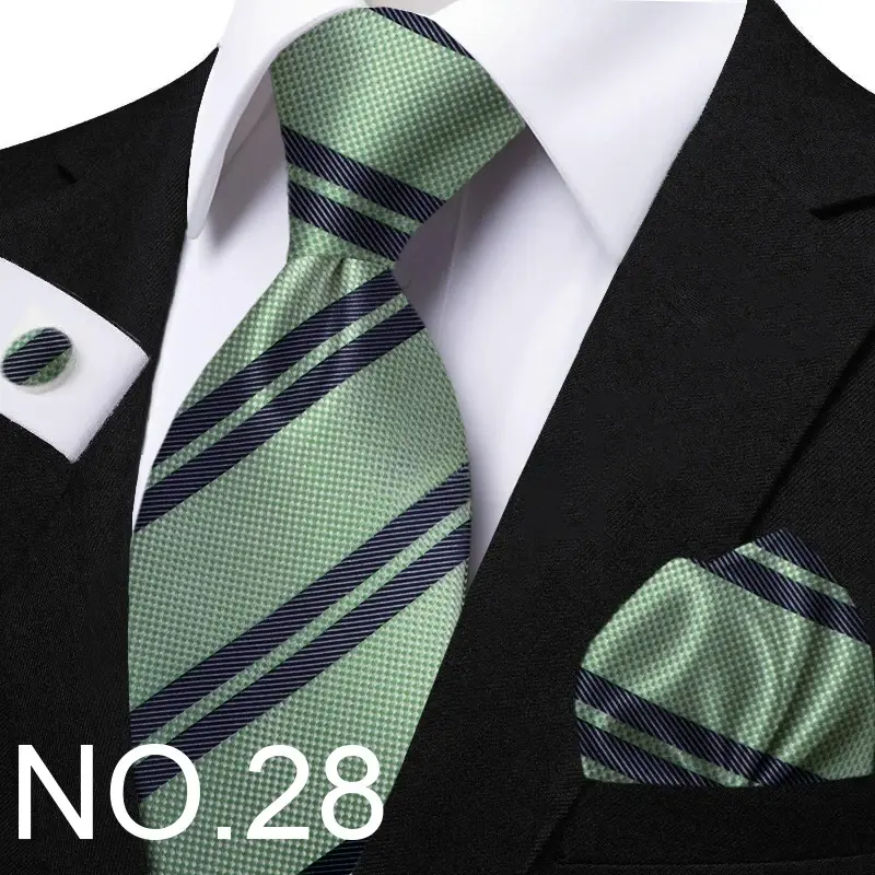 Funki Findz | Neckties | Men's Classic Striped Jacquard Tie Set