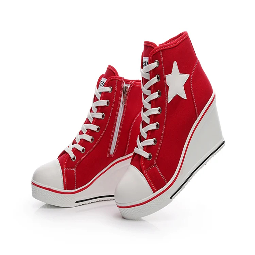 Funki Findz | Boots | Women's Canvas Elevator Platform Sneaker