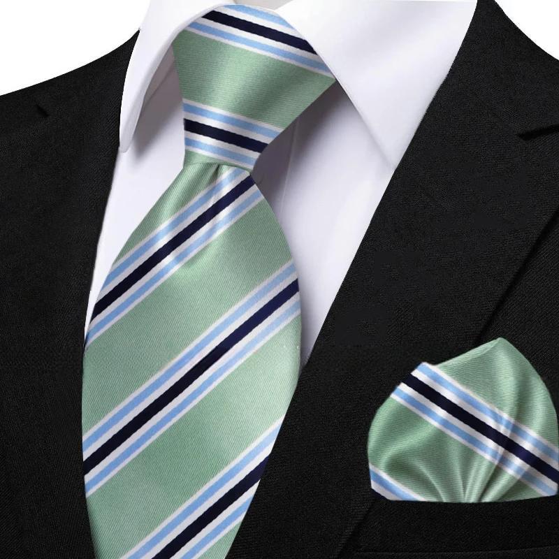 Funki Findz | Neckties | Men's Classic Striped Jacquard Tie Set