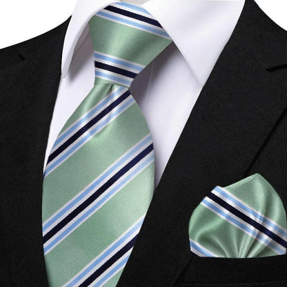 Funki Findz | Neckties | Men's Classic Striped Jacquard Tie Set