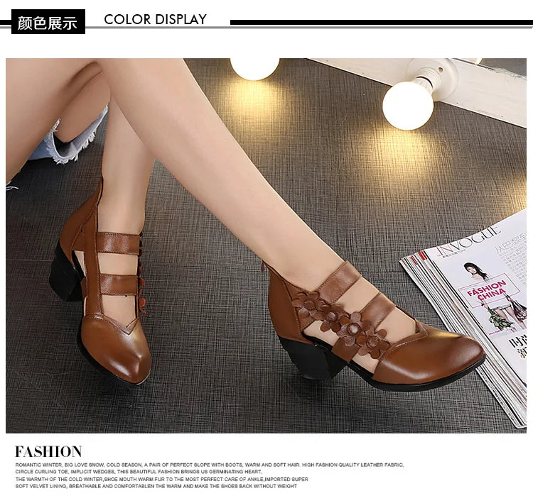 Funki Findz | Shoes | Women's Gothic Leather Low Heel Wedges