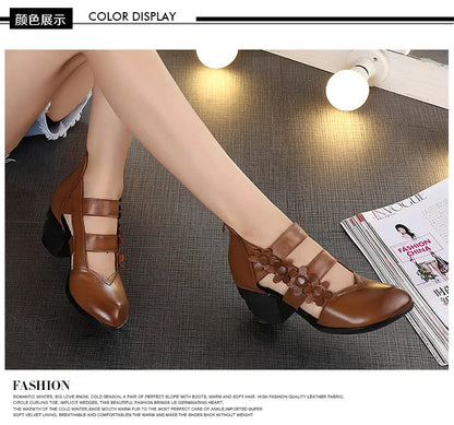 Funki Findz | Shoes | Women's Gothic Leather Low Heel Wedges