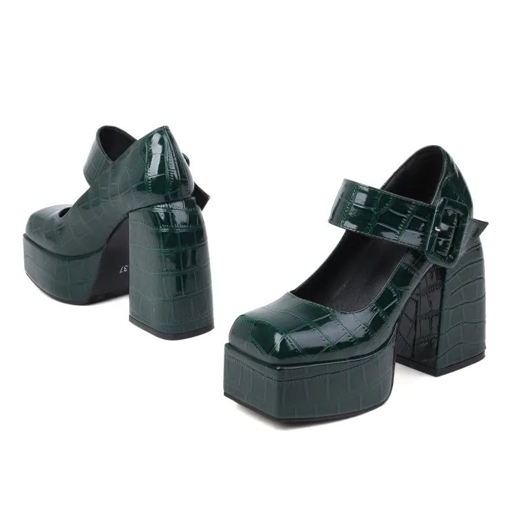 Funki Findz | Shoes | Women's Stone Pattern High-Heel Platform