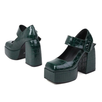 Funki Findz | Shoes | Women's Stone Pattern High-Heel Platform