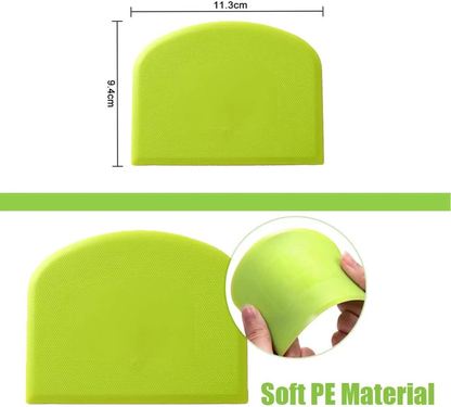 Funki Findz | Cooking Scrapers | Plastic Cake Spatula Dough Scraper