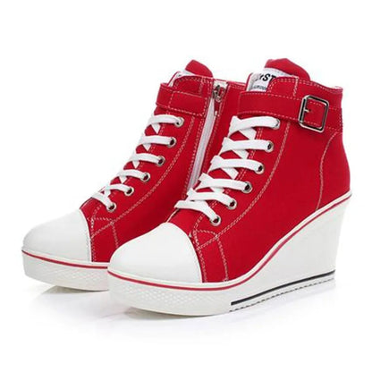 Funki Findz | Boots | Women's High Top Platform Wedge Sneaker