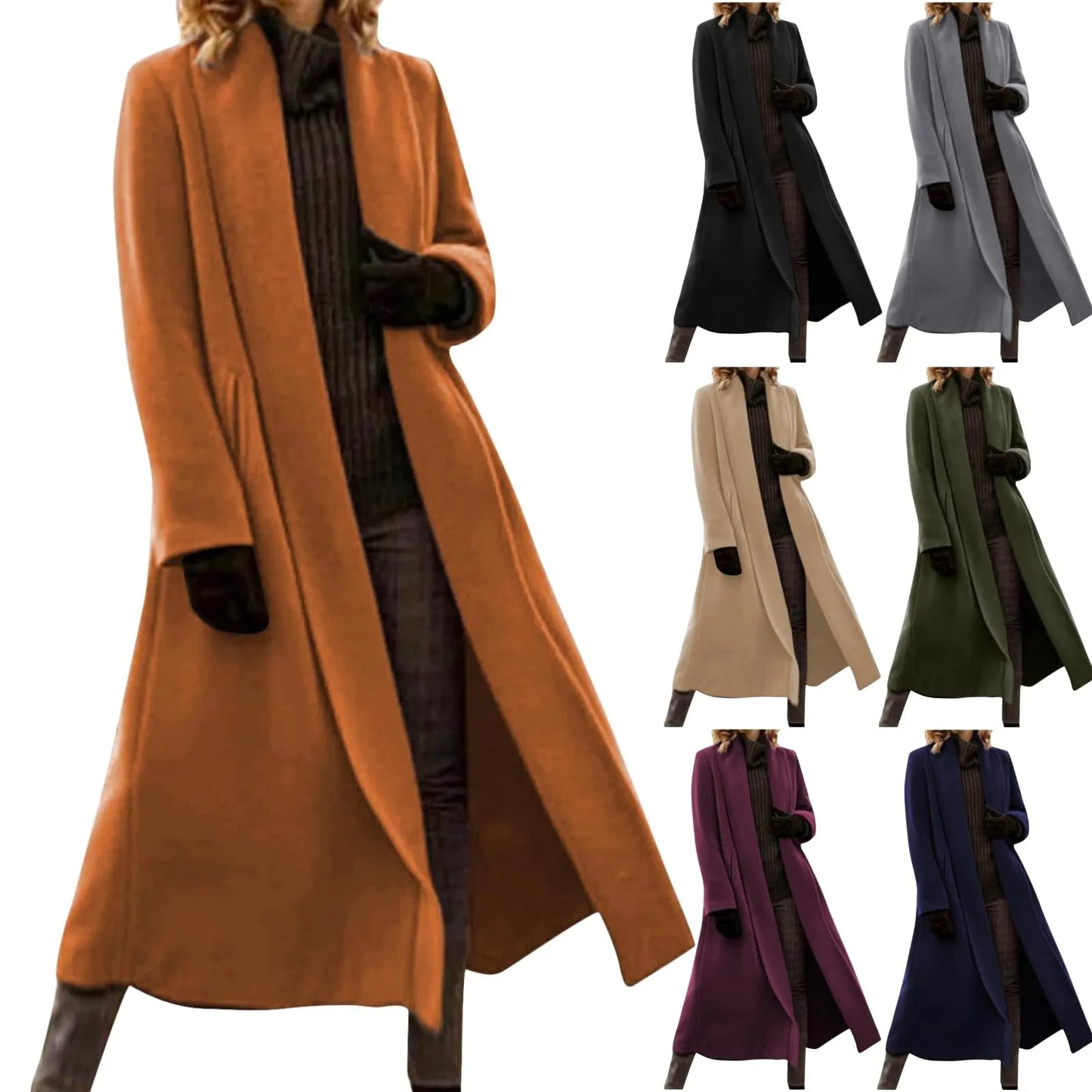 Funki Findz | Jackets | Women's Long Woolen Cardigan Coat