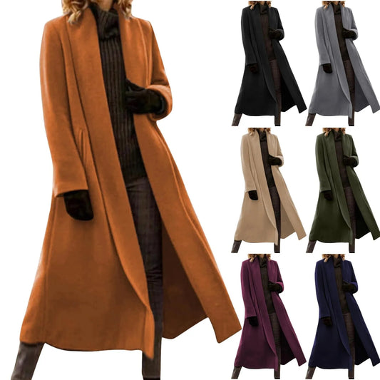 Funki Findz | Jackets | Women's Long Woolen Cardigan Coat