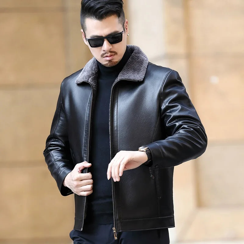Funki Findz | Jackets | Men's Leather Fleece Lined Short Jackets