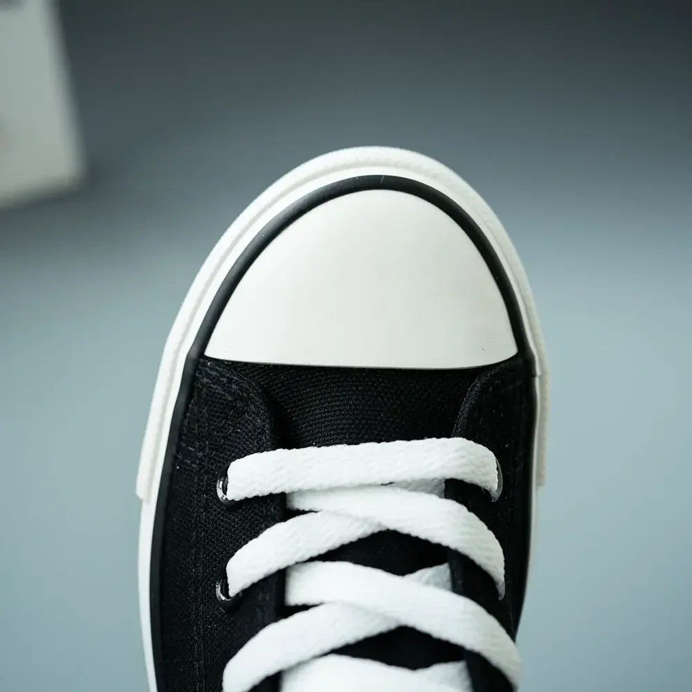 Funki Findz | Boots | Women's Calf-High Flat Canvas Sneakers