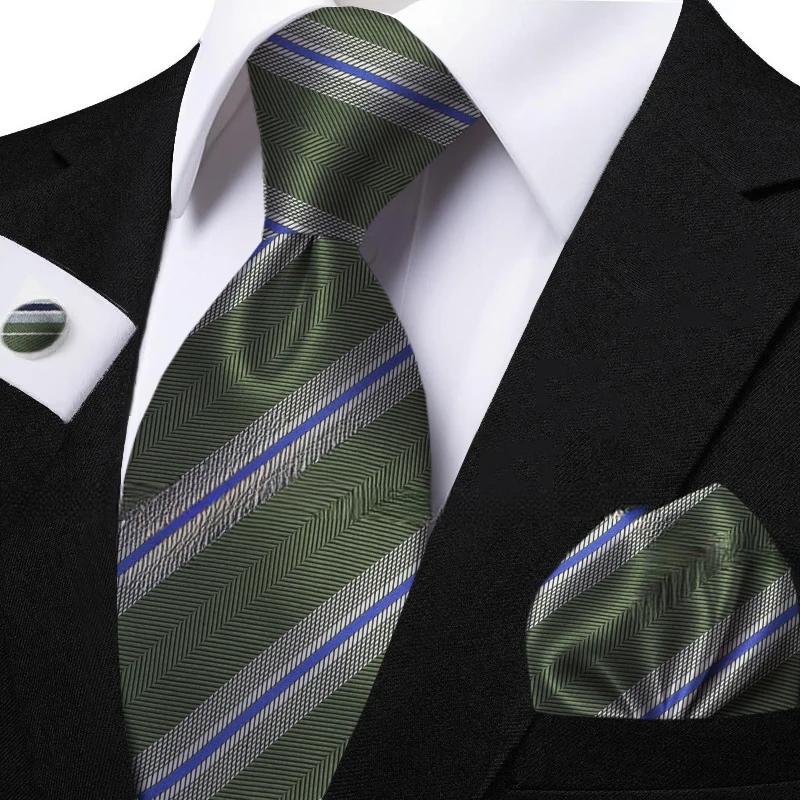 Funki Findz | Neckties | Men's Classic Striped Jacquard Tie Set