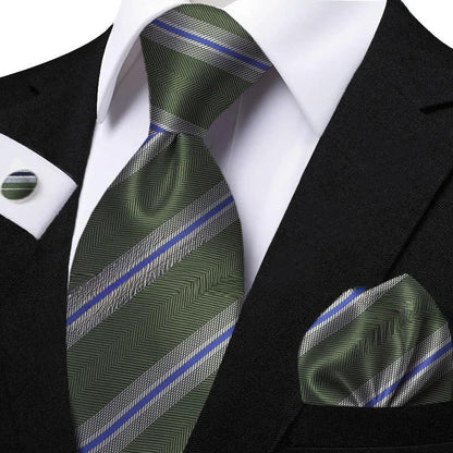 Funki Findz | Neckties | Men's Classic Striped Jacquard Tie Set
