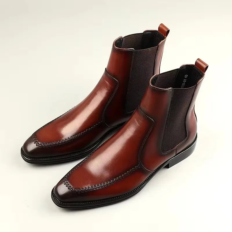 Funki Findz | Boots | Men's Elegant Leather Chelsea Ankle Boots