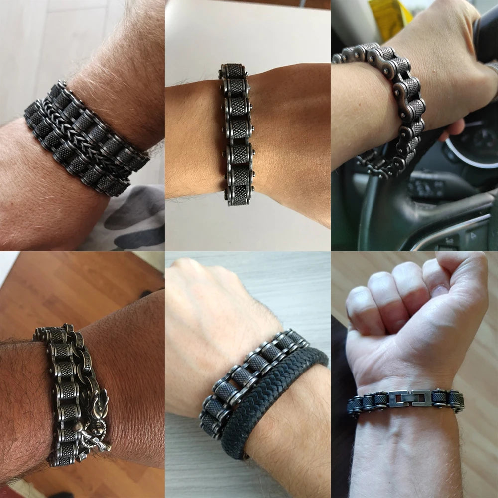 Funki Findz | Bracelets | Unisex Metal Bike Chain Wristband