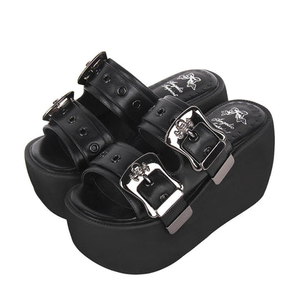 Funki Findz | Shoes | Women's Gothic Buckle Strap High Slides