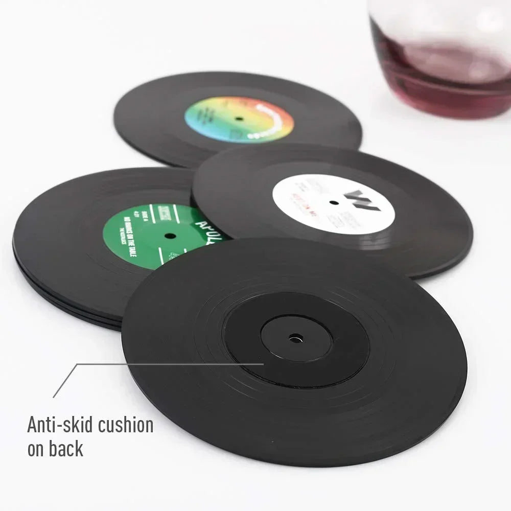 Funki Findz | Coasters | Vinyl Retro Record Coasters 6 Pcs Set