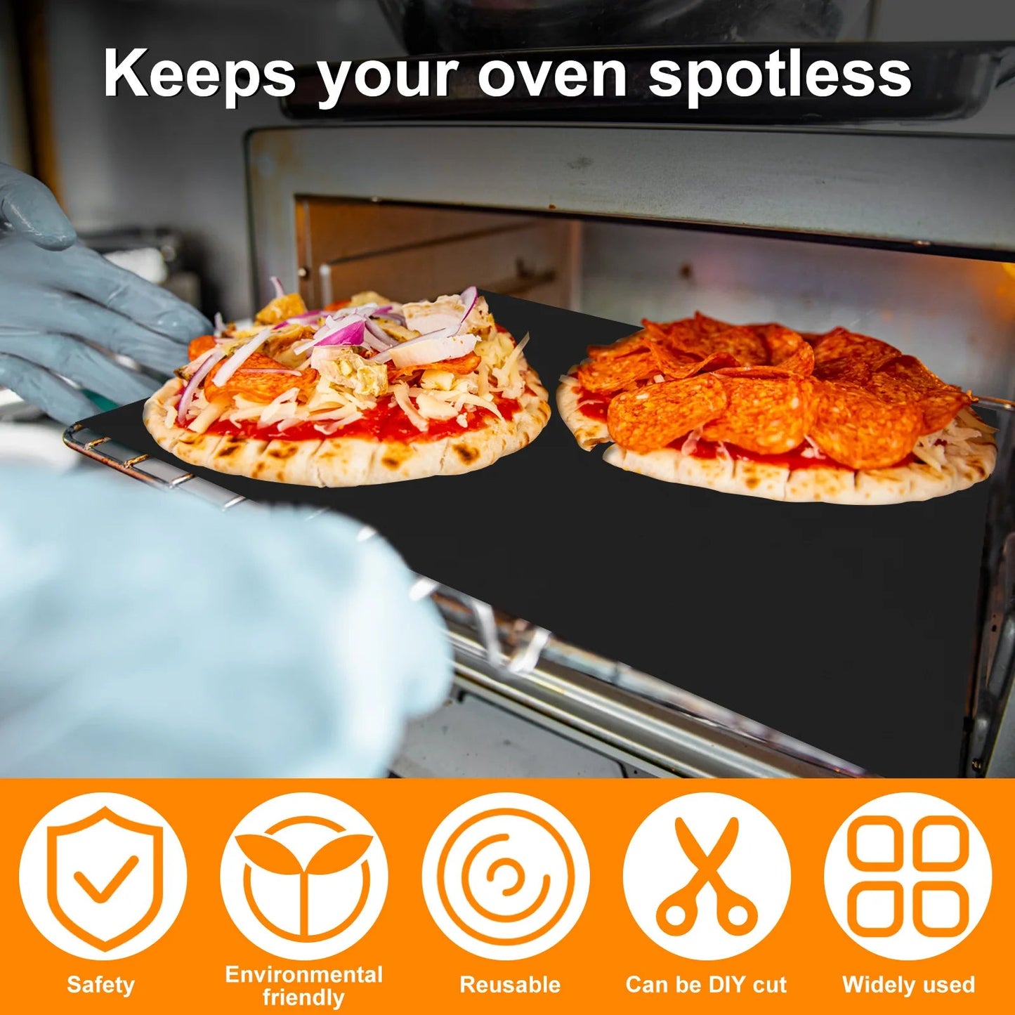 Funki Findz | Grill Mats | 4 Pcs Large Non Stick Oven Grill Mats