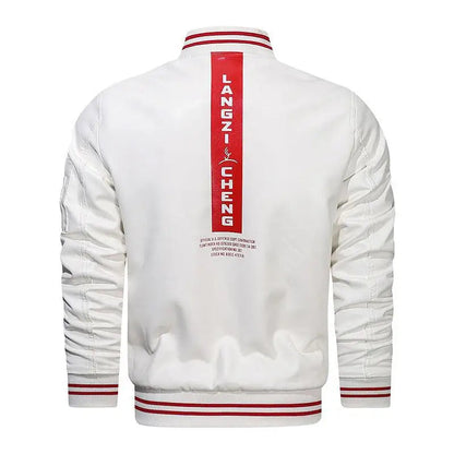 Funki Findz | Jackets | Men's Casual PU Leather Racer Jacket