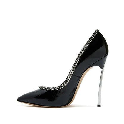 Funki Findz | Shoes | Women's Metal Heel Chain Design Stilettos