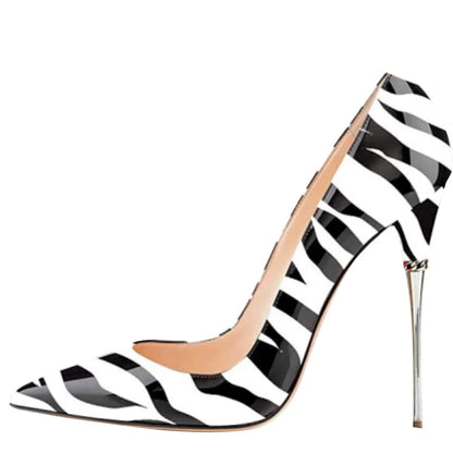 Funki Findz | Shoes | Women's Luxury Metal Heel Zebra Stilettos