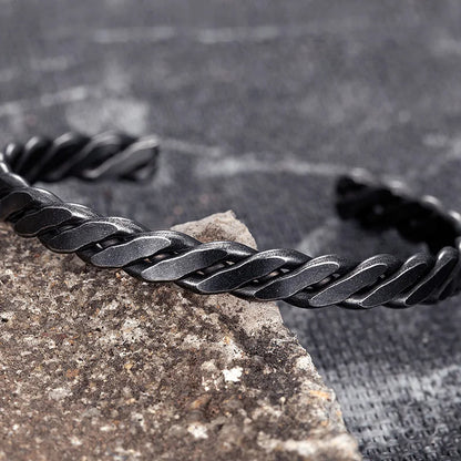 Funki Findz | Bracelets | Men's Women's Nordic Black Twist Band