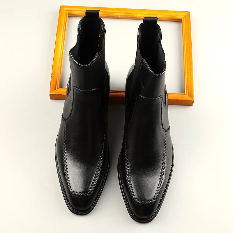 Funki Findz | Boots | Men's Elegant Leather Chelsea Ankle Boots