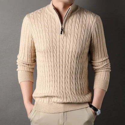 Funki Findz | Sweaters | Men's Slim Mock Neck Knitted Pullovers