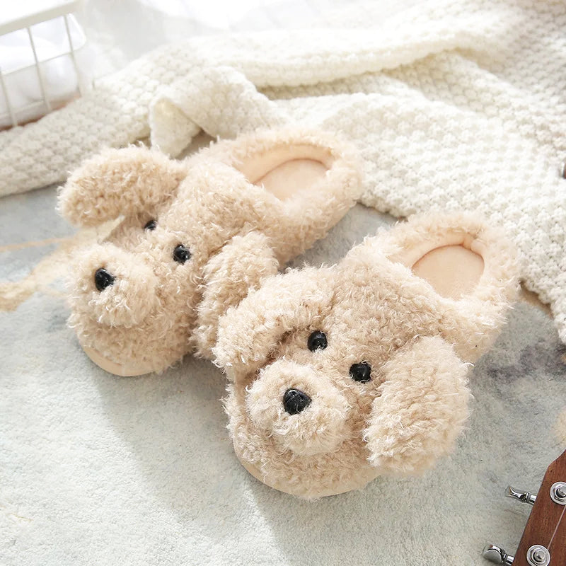 Funki Findz | Shoes | Women's Fluffy Cartoon Dog Fur Slippers