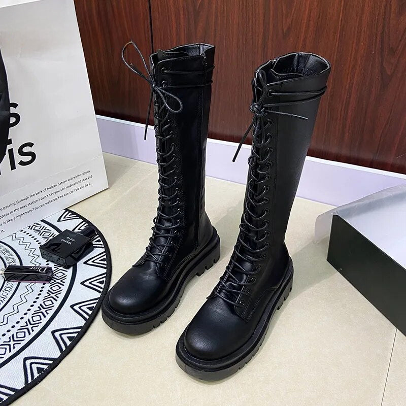 Funki Findz | Boots | Women's Gothic Lace Up High Top Boots