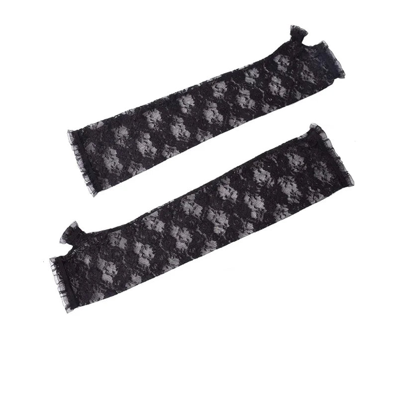 Funki Findz | Gloves | Women's Long Lace Fingerless Gloves