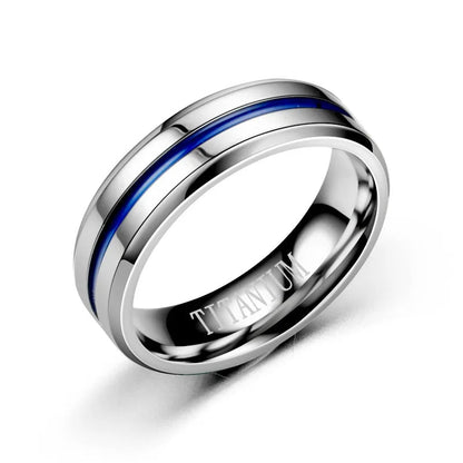 Funki Findz | Rings | Men's Women's Titanium Blue Groove Ring