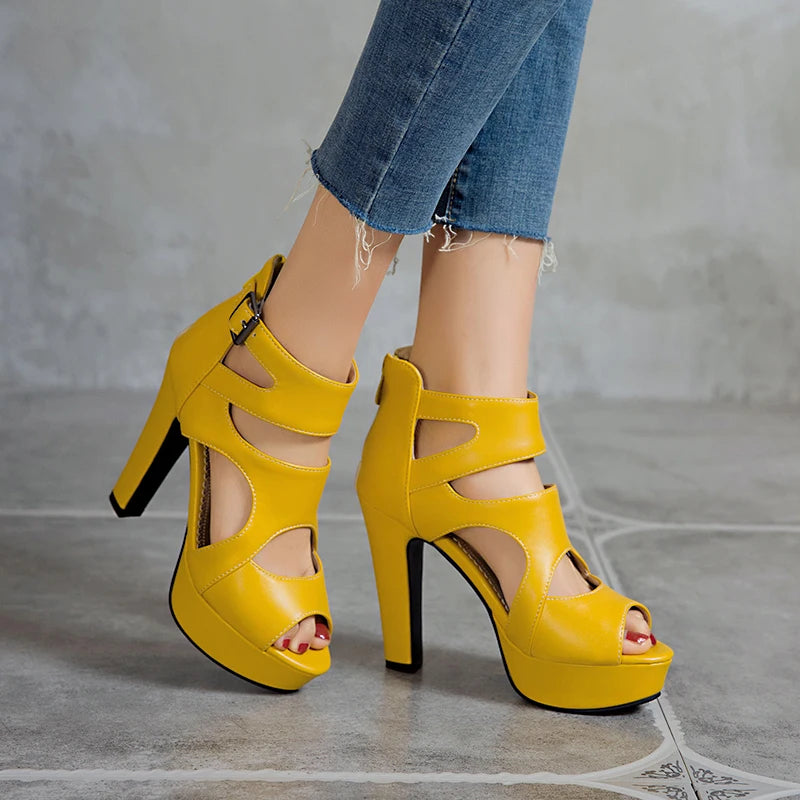 Funki Findz | Shoes | Women's Block Heeled Platform Sandals