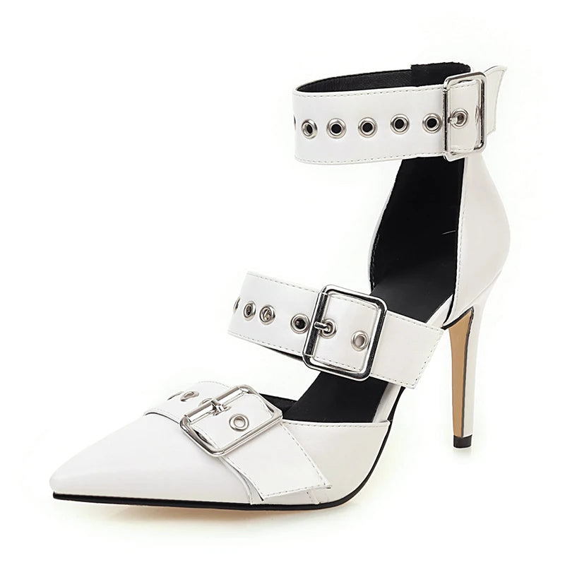 Funki Findz | Shoes | Women's Punk Buckle Strap Rivet Stilettos
